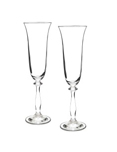 Set de 2 copas de cristal para champán - Colección ANGELA.