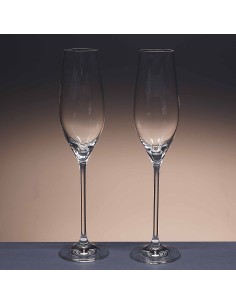 Set de 2 copas de cristal para champán+bandeja de cristal - Colección CELEBRATION. 2