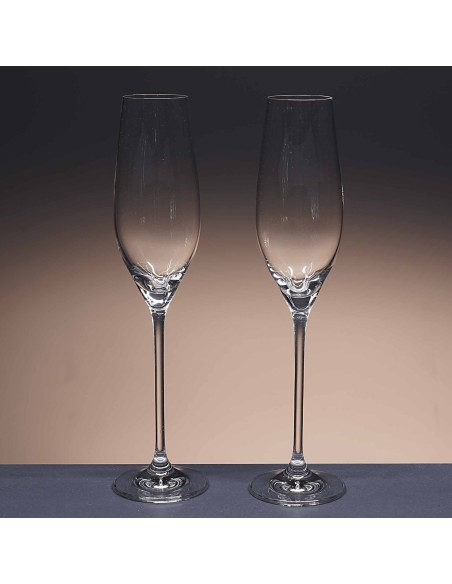 Set de 2 copas de cristal para champán - Colección CELEBRATION.