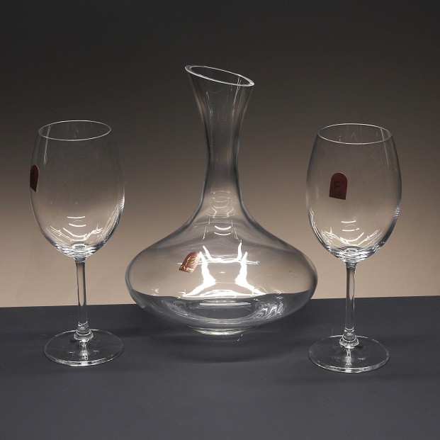 Set de 2 copas de cristal para vino o agua+decantador - Colección GASTRO BORGOÑA+3651.