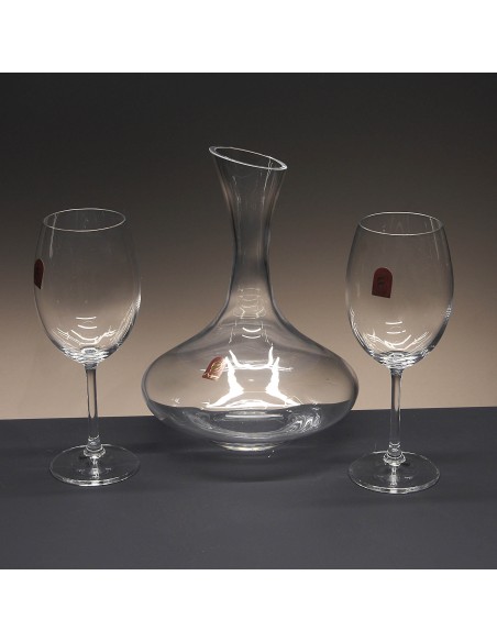 Set de 2 copas de cristal para vino o agua+decantador - Colección GASTRO BORGOÑA+3651.