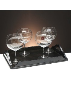 Set de 4 copas de cristal para gin tonic+bandeja de madera color wenge rectangular - Colección GIN TONIC. 2
