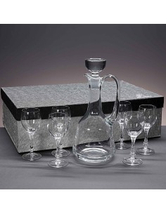 Set de 6 copas de cristal para licor+botella - Colección BETTY. 2