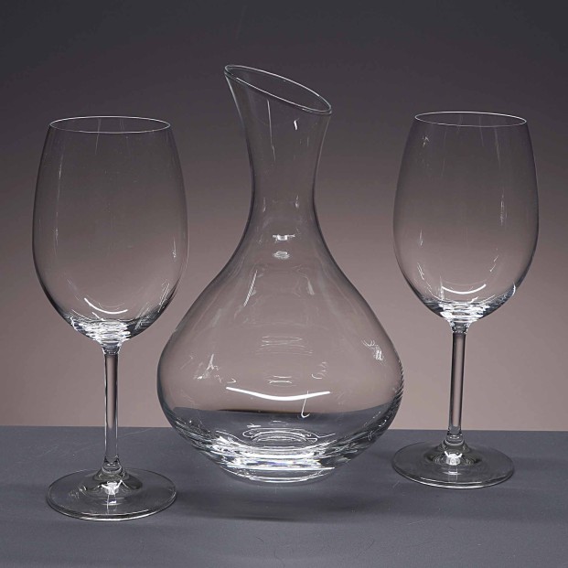 Set de 2 copas de cristal para vino o agua+decantador - Colección GASTRO BORGOÑA+31B06.
