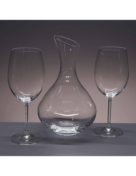 Set de 2 copas de cristal para vino o agua+decantador - Colección GASTRO BORGOÑA+31B06.