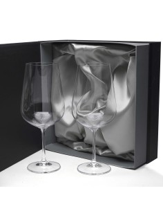 Set de 2 copas de cristal para vino o agua - Colección TORI TITANIUM.