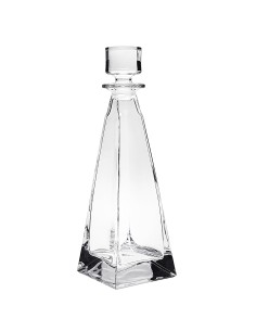 Botella de cristal - Para whisky o licor - Colección PIRAMIDE.