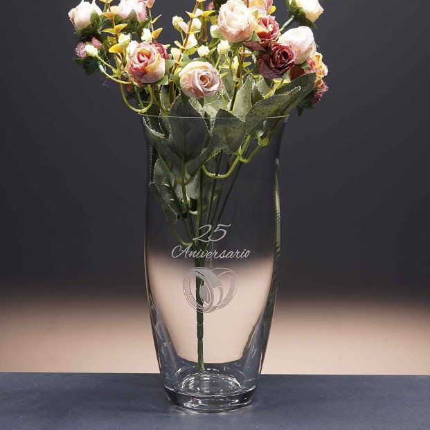 Florero de cristal - Jarrón - Colección 82505-ANIVERSARIO.