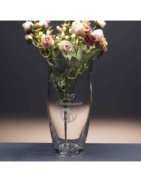 Florero de cristal - Jarrón - Colección 82505-ANIVERSARIO.