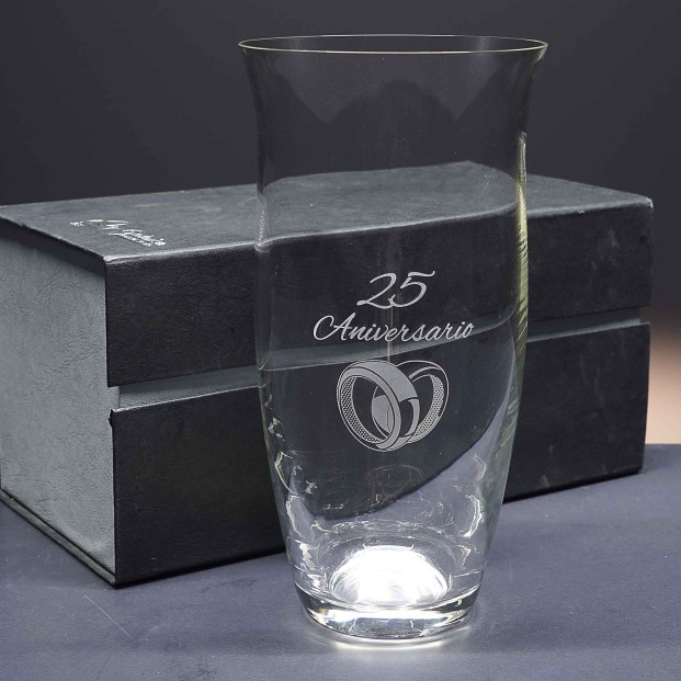 Florero de cristal - Jarrón - Colección 82505-ANIVERSARIO.