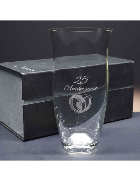 Florero de cristal - Jarrón - Colección 82505-ANIVERSARIO.