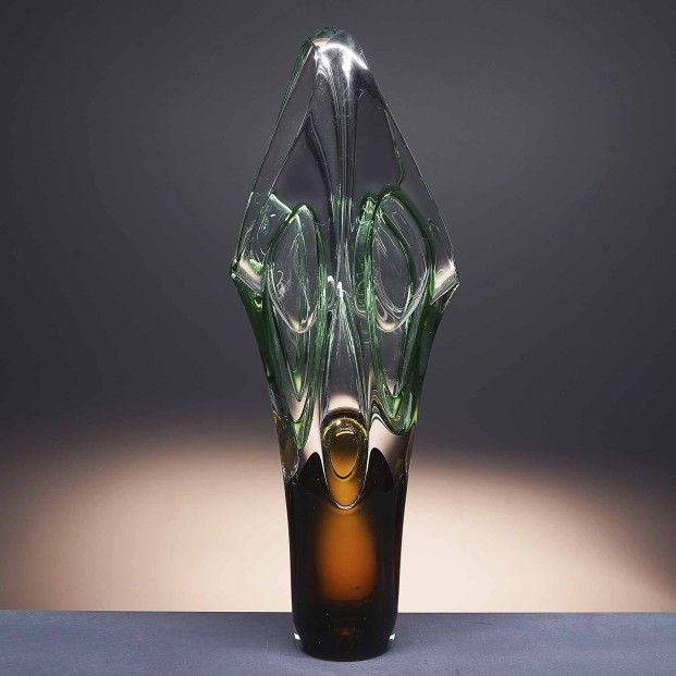 Florero de cristal - Jarrón - Colección JDA 330-ART DECO.
