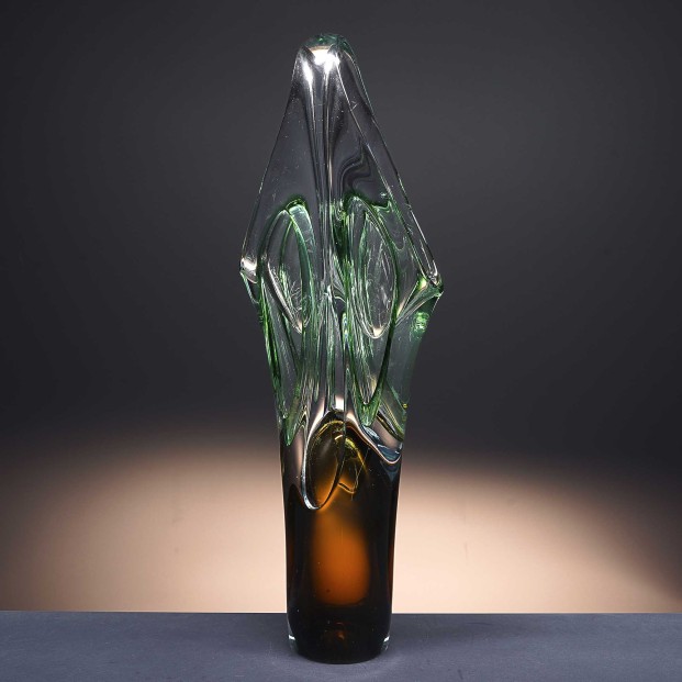 Florero de cristal - Jarrón - Colección JDA 330-ART DECO.