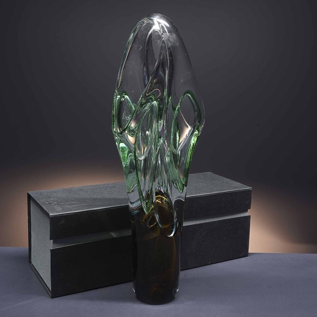 Florero de cristal - Jarrón - Colección JDA 330-ART DECO.