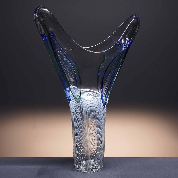Florero de cristal - Jarrón - Colección JP 224-ART DECO.