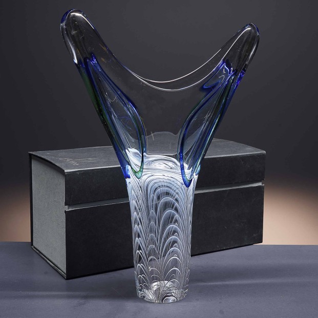 Florero de cristal - Jarrón - Colección JP 224-ART DECO.