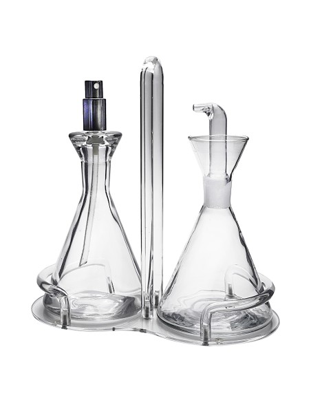 Juego de aceitera y vinagrera de cristal - Colección SOL.