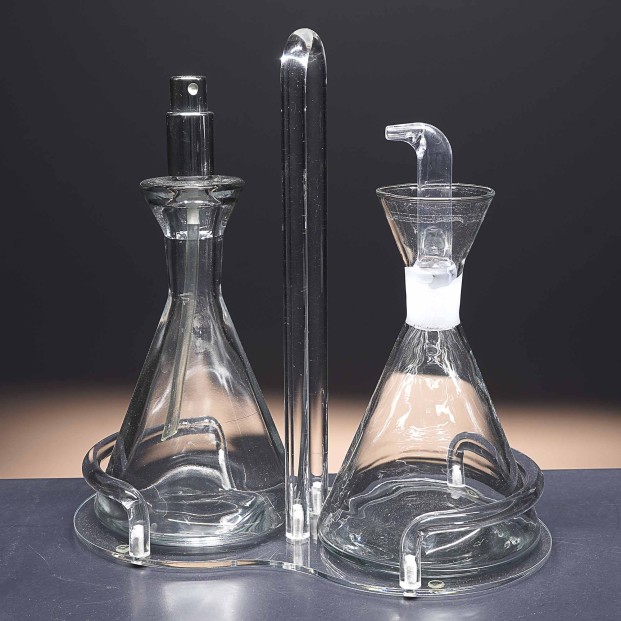 Juego de aceitera y vinagrera de cristal - Colección SOL.