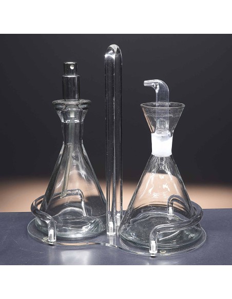Juego de aceitera y vinagrera de cristal - Colección SOL.