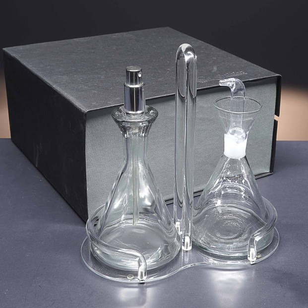 Juego de aceitera y vinagrera de cristal - Colección SOL.