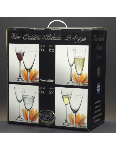 Cristalería de 24 piezas - Colección ELENE.