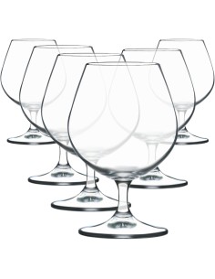 Juego 6 copas de cristal para coñac - Colección NATALIE.