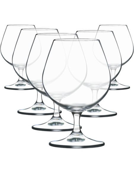 Juego 6 copas de cristal para coñac - Colección NATALIE.