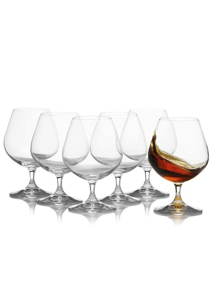 Juego 6 copas de cristal para coñac - Colección NATALIE.