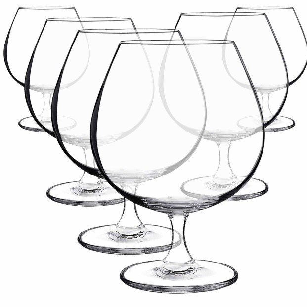Juego 6 copas de cristal para coñac - Colección GASTRO.