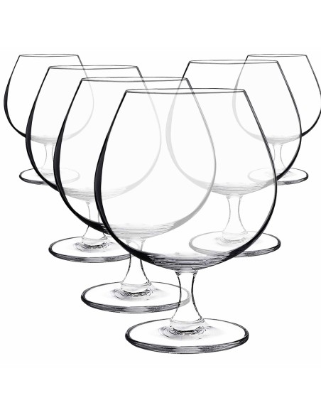 Juego 6 copas de cristal para coñac - Colección GASTRO.