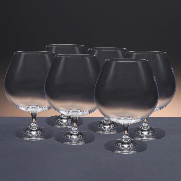 Juego 6 copas de cristal para coñac - Colección GASTRO.