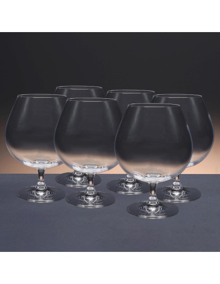 Juego 6 copas de cristal para coñac - Colección GASTRO.