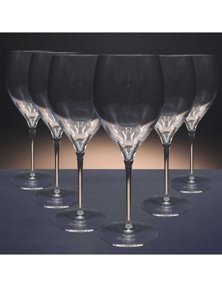 Juego 18 copas de cristal para agua - Colección MAGNIFICO.