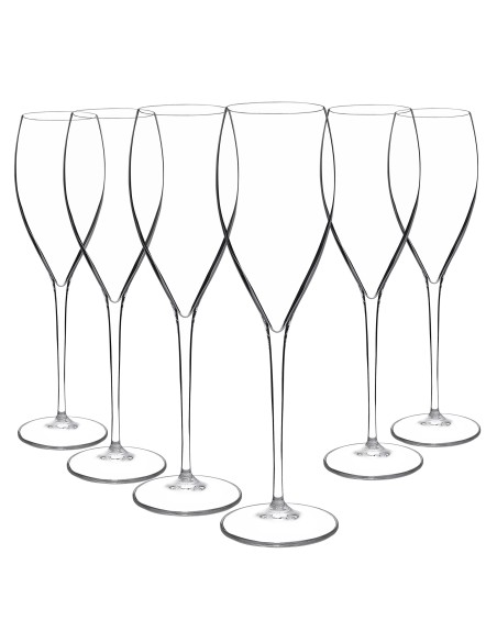 Juego 18 copas de cristal para champán - Colección MAGNIFICO.