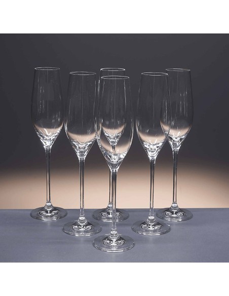 Juego 18 copas de cristal para champán - Colección CELEBRATION.