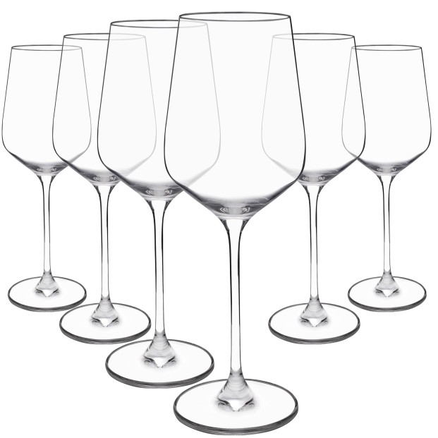 Juego 6 copas de cristal para agua - Colección CHARISMA.