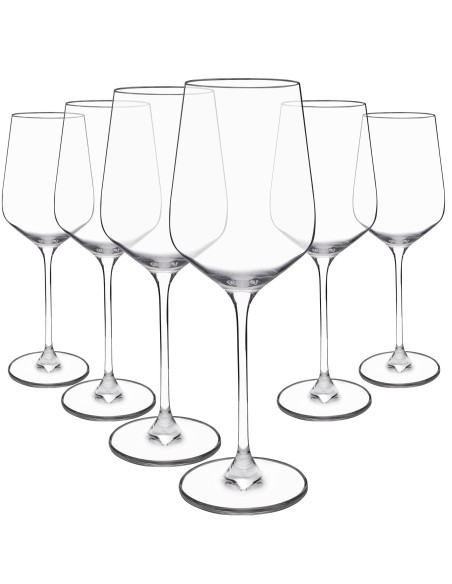Juego 6 copas de cristal para agua - Colección CHARISMA.