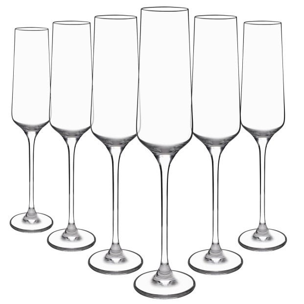 Juego 18 copas de cristal para champán - Colección CHARISMA.