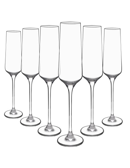 Juego 18 copas de cristal para champán - Colección CHARISMA.