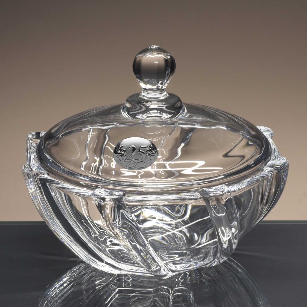 Bombonera de cristal - Colección INFINITY-ANIVERSARIO BILAMINADO.