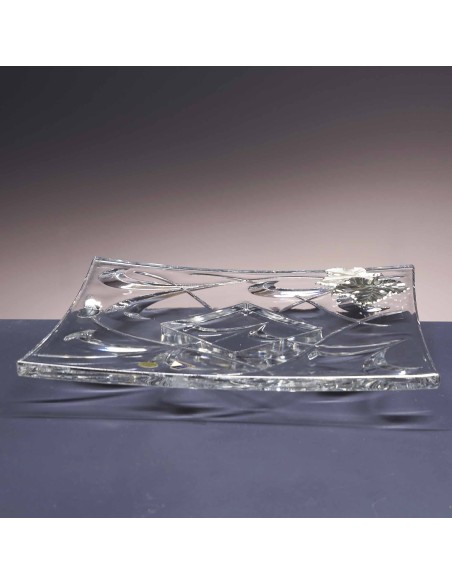 Centro plano de mesa de cristal - Colección OSAKA - Talla Liso.