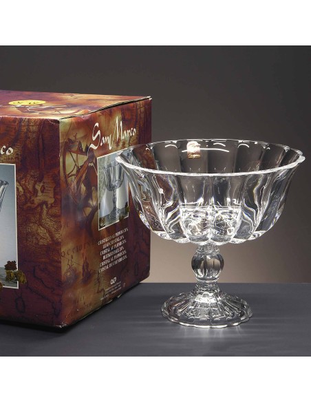 Centro de mesa de cristal con pie - Colección SAN MARCO.