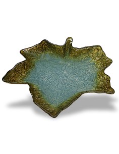 Centro de mesa de cristal - Forma de hoja - Colección 5760.