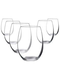 Juego de 6 vasos bajos de cristal para whisky o agua - Colección CRISTALLIN.