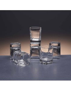 Juego de 6 vasos de cristal para chupitos de licor o whisky - Colección STRAUSS. 2