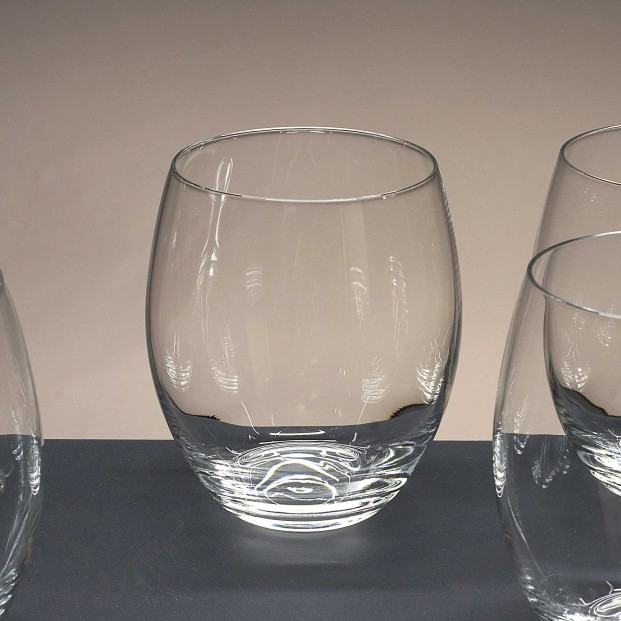 Juego de 6 vasos bajos de cristal para whisky o agua - Colección MAGNIFICO.