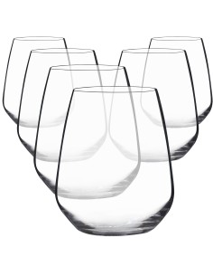 Juego de 6 vasos bajos de cristal para whisky o agua - Colección ATELIER.