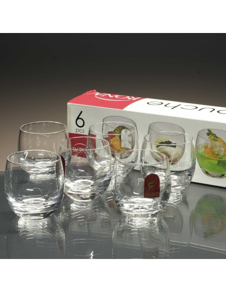 Juego de 6 vasos de cristal para chupitos de licor o whisky - Colección M.BOUCHE 4191.