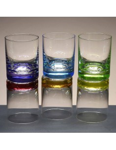 Juego de 6 vasos de cristal para chupitos de licor o whisky - 6 colores - Colección CLASSIC. 2