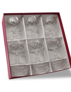 Juego de 6 copas de cristal para marisco - Colección ANTOÑIET - Talla 053.